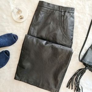 Raiment Vintage Leather Pencil Skirt, Size Large